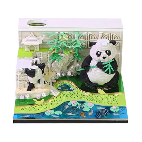 3D Panda Kalender 2026, Zeitmesser Kalender 2026 mit Stifthalter, DIY Papierschnitzerei Kunst Notizblock, 3D Abreißpapier Memo Pad für Büro Dekoration Weihnachten Einweihungsfeier Jahrestag Geburtstag 3D Panda Kalender 2026, Zeitmesser Kalender 2026 mit Stifthalter, DIY Papierschnitzerei Kunst Notizblock, 3D Abreißpapier Memo Pad für Büro Dekoration Weihnachten Einweihungsfeier Jahrestag Geburtstag von Uclac