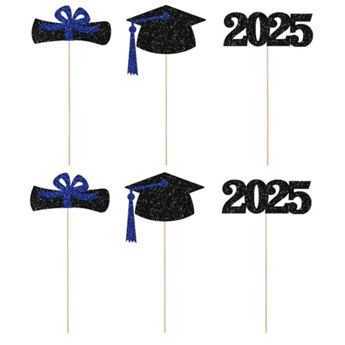 6 Stück PhD Cap Floral Bouquet Topper, Vaseneinsätze & Hintergrund Schild, 2025 Abschlussdekorationsset für Abschlussfeier, Zeremonie, Tischdekoration 6 Stück PhD Cap Floral Bouquet Topper, Vaseneinsätze & Hintergrund Schild, 2025 Abschlussdekorationsset für Abschlussfeier, Zeremonie, Tischdekoration von Uclac