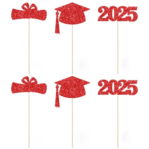 6 Stück PhD Cap Floral Bouquet Topper, Vaseneinsätze & Hintergrund Schild, 2025 Abschlussdekorationsset für Abschlussfeier, Zeremonie, Tischdekoration 6 Stück PhD Cap Floral Bouquet Topper, Vaseneinsätze & Hintergrund Schild, 2025 Abschlussdekorationsset für Abschlussfeier, Zeremonie, Tischdekoration von Uclac