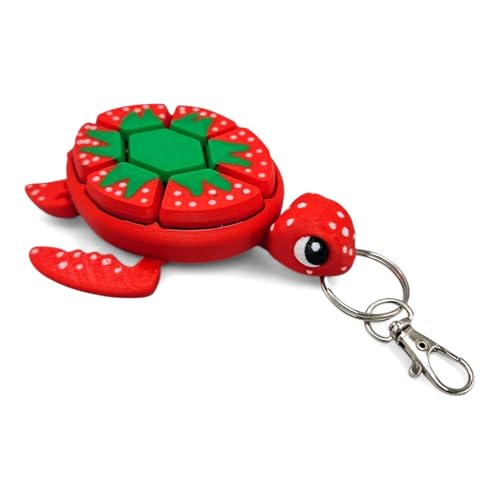 Schildkrötenklicker, 3D-Schlüsselanhänger, sensorische Figuren, Schlüsselanhänger, Desktop-Klicker, mechanische Tasten für Stress- und Angstlinderung von Uclac