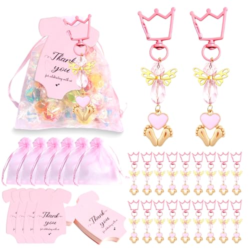 Uclac 20 Sets Babyparty-Partygeschenke mit Engel-Schlüsselanhänger, Dankeskarte, Organza-Beutel für Baby-Geburtstag, Taufe, Party, Rückgabe-Geschenk Uclac 20 Sets Babyparty-Partygeschenke mit Engel-Schlüsselanhänger, Dankeskarte, Organza-Beutel für Baby-Geburtstag, Taufe, Party, Rückgabe-Geschenk von Uclac