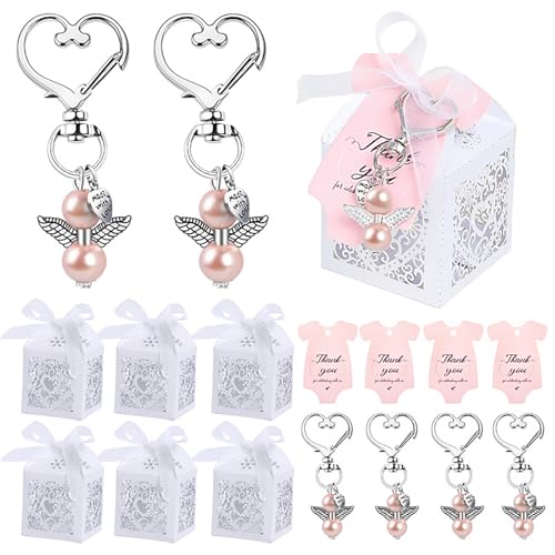 Uclac 24 Sets Babyparty-Geschenke, einschließlich süßer Engel-Schlüsselanhänger, Geschenkboxen und Dankeskarten für Taufe, Brautparty, Geburtstagsparty, Hochzeitsgeschenke für Gäste Uclac 24 Sets Babyparty-Geschenke, einschließlich süßer Engel-Schlüsselanhänger, Geschenkboxen und Dankeskarten für Taufe, Brautparty, Geburtstagsparty, Hochzeitsgeschenke für Gäste von Uclac