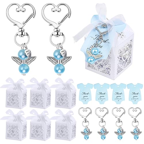 Uclac 24 Sets Babyparty-Geschenke, einschließlich süßer Engel-Schlüsselanhänger, Geschenkboxen und Dankeskarten für Taufe, Brautparty, Geburtstagsparty, Hochzeitsgeschenke für Gäste Uclac 24 Sets Babyparty-Geschenke, einschließlich süßer Engel-Schlüsselanhänger, Geschenkboxen und Dankeskarten für Taufe, Brautparty, Geburtstagsparty, Hochzeitsgeschenke für Gäste von Uclac
