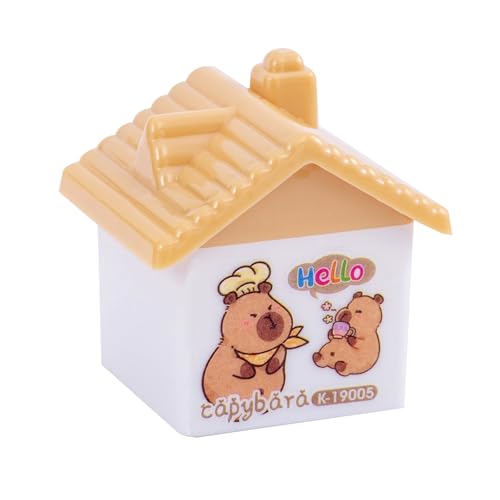 Uclac Capybara Bleistiftspitzer mit Doppelloch, tragbar, Mini-Handspitzer für Studenten, 3 Stück von Uclac