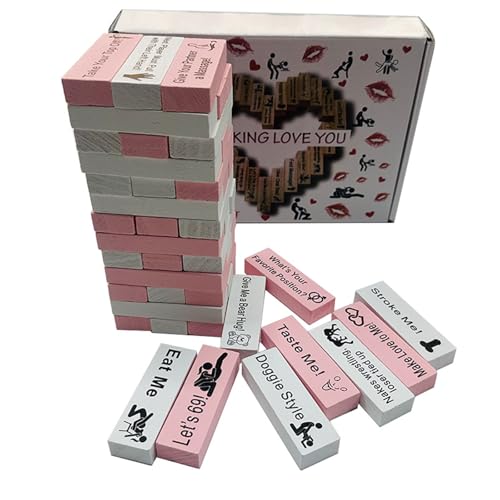 Uclac Holz-Paar-Turm-Spiel, Dating-Baustein für Date-Nächte, Valentinstag und Erwachsenen-Partyspiele Uclac Holz-Paar-Turm-Spiel, Dating-Baustein für Date-Nächte, Valentinstag und Erwachsenen-Partyspiele von Uclac