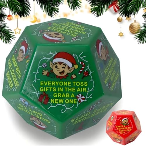 2 Stück 2025 Weihnachtsmann-Würfel, 7,6 x 7,6 cm, Austauschgeschenke, Familienspiel, Weihnachtsstrumpffüller, Geschenk, Austausch-Würfel für Familie, Freunde, Urlaub, Partyzubehör 2 Stück 2025 Weihnachtsmann-Würfel, 7,6 x 7,6 cm, Austauschgeschenke, Familienspiel, Weihnachtsstrumpffüller, Geschenk, Austausch-Würfel für Familie, Freunde, Urlaub, Partyzubehör von Ucuse