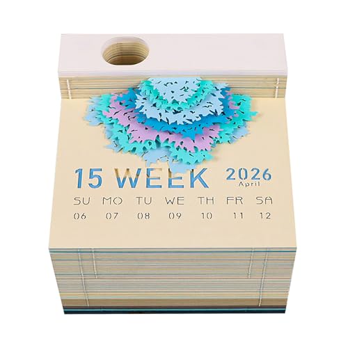 3D-Notizblöcke, Kalender, kreativer Zeitmesser, Kalender 2026, handzerrissenes Baupapier, Skulptur, Kunstwerk, exquisit, kreativ, antihaftbeschichtet, Haftnotizen, Karten, für Büro, Zuhause, Geschenke 3D-Notizblöcke, Kalender, kreativer Zeitmesser, Kalender 2026, handzerrissenes Baupapier, Skulptur, Kunstwerk, exquisit, kreativ, antihaftbeschichtet, Haftnotizen, Karten, für Büro, Zuhause, Geschenke von Ucuse