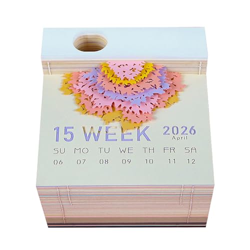 3D-Notizblöcke, Kalender, kreativer Zeitmesser, Kalender 2026, handzerrissenes Baupapier, Skulptur, Kunstwerk, exquisit, kreativ, antihaftbeschichtet, Haftnotizen, Karten, für Büro, Zuhause, Geschenke 3D-Notizblöcke, Kalender, kreativer Zeitmesser, Kalender 2026, handzerrissenes Baupapier, Skulptur, Kunstwerk, exquisit, kreativ, antihaftbeschichtet, Haftnotizen, Karten, für Büro, Zuhause, Geschenke von Ucuse