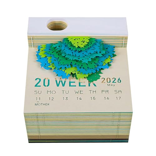 3D-Notizblöcke, Kalender, kreativer Zeitmesser, Kalender 2026, handzerrissenes Baupapier, Skulptur, Kunstwerk, exquisit, kreativ, antihaftbeschichtet, Haftnotizen, Karten, für Büro, Zuhause, Geschenke 3D-Notizblöcke, Kalender, kreativer Zeitmesser, Kalender 2026, handzerrissenes Baupapier, Skulptur, Kunstwerk, exquisit, kreativ, antihaftbeschichtet, Haftnotizen, Karten, für Büro, Zuhause, Geschenke von Ucuse