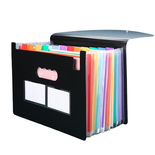 Akkordeon-Aktenordner mit 13 Fächern, Fächerbox, A4-Größe, erweiterbarer Aktenordner mit leeren Etiketten, Schreibtisch-Akkordeon-Ordner, Brief-A4-Papier-Dokumenten-Organizer Akkordeon-Aktenordner mit 13 Fächern, Fächerbox, A4-Größe, erweiterbarer Aktenordner mit leeren Etiketten, Schreibtisch-Akkordeon-Ordner, Brief-A4-Papier-Dokumenten-Organizer von Ucuse