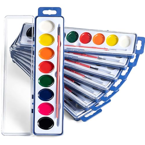 Ucuse 10-teiliges Aquarellfarben-Set, waschbar, ideal als Party-Geschenk, Klassenzimmer-Zubehör für Anfänger und Profis Ucuse 10-teiliges Aquarellfarben-Set, waschbar, ideal als Party-Geschenk, Klassenzimmer-Zubehör für Anfänger und Profis von Ucuse