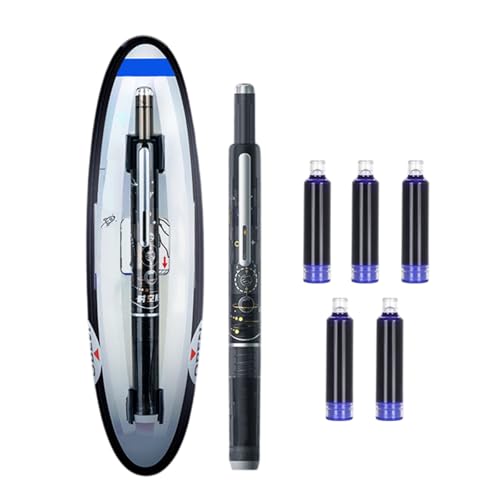Ucuse Füllfederhalter, einziehbar, blaue und schwarze Tinte, transparenter Schaft, inklusive nachfüllbaren Tintenpatronen, glattes Schreiben, 0,38 mm, mittlere Spitze, transparenter Schaft für Ucuse Füllfederhalter, einziehbar, blaue und schwarze Tinte, transparenter Schaft, inklusive nachfüllbaren Tintenpatronen, glattes Schreiben, 0,38 mm, mittlere Spitze, transparenter Schaft für von Ucuse