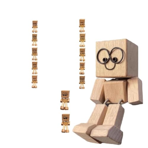 Ucuse Shaking Feet Holzfigur, charmante kleine Holzfigur, die mit 12 magnetischen Ausdrücken schwingt, Schüttelfüße, Holzpuppe, tragbar, handgefertigt, Auto-Armaturenbrett, Ornament Ucuse Shaking Feet Holzfigur, charmante kleine Holzfigur, die mit 12 magnetischen Ausdrücken schwingt, Schüttelfüße, Holzpuppe, tragbar, handgefertigt, Auto-Armaturenbrett, Ornament von Ucuse