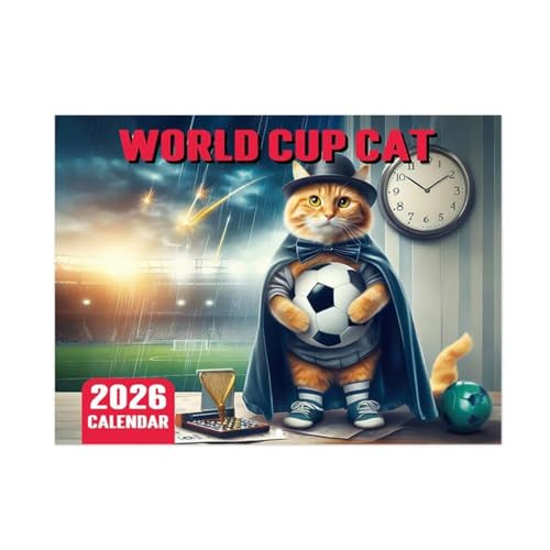 Wandkalender 2026 - Katzen Kalender 2026 Wand, Jan.2026 - Dez.2026, 42.0 cm x 28.5 cm (geöffnet), 12 Monats-Wandkalender Geschenk - Loch zum Aufhängen, Neujahrsgeschenke für Katzenliebhaber von Ucuse