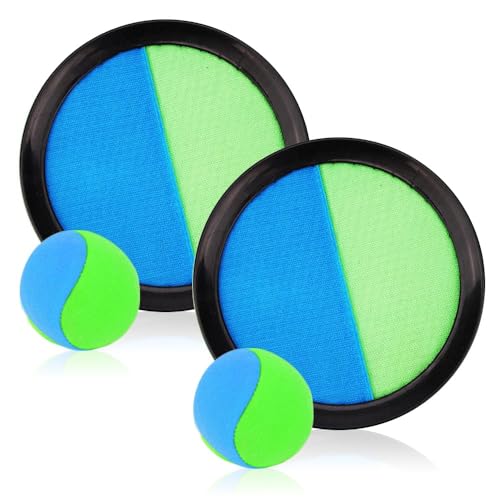Udbrud Klettballspiel, Klettballspiel für Kinder mit 2 Fangscheiben 2 Bälle Strandspiele Klettspiel Wurfspiel Outdoor Klettball Set Klettball Strandspielzeug Ballspiele für Garten,Party Udbrud Klettballspiel, Klettballspiel für Kinder mit 2 Fangscheiben 2 Bälle Strandspiele Klettspiel Wurfspiel Outdoor Klettball Set Klettball Strandspielzeug Ballspiele für Garten,Party von Udbrud