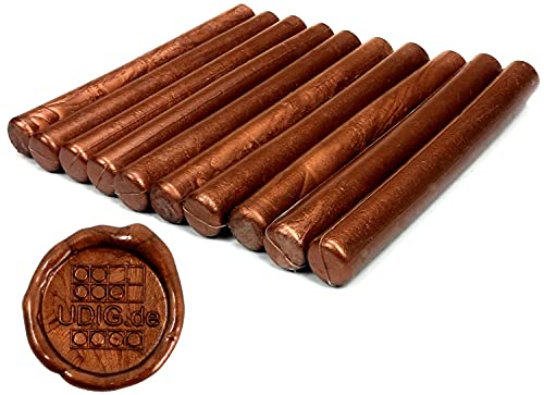 Siegelwachs 11 mm kupfer für Heißklebepistole 10 cm 100 gr. Siegelwachs 11 mm kupfer für Heißklebepistole 10 cm 100 gr. von Udig.de