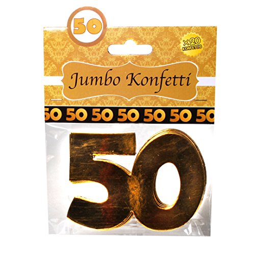 Jumbo Zahlen Konfetti "50" GOLD Geburtstag Dekoration Party Tischdeko bunt Riesig 10cm! Jumbo Zahlen Konfetti "50" GOLD Geburtstag Dekoration Party Tischdeko bunt Riesig 10cm! von Udo Schmidt GmbH & Co