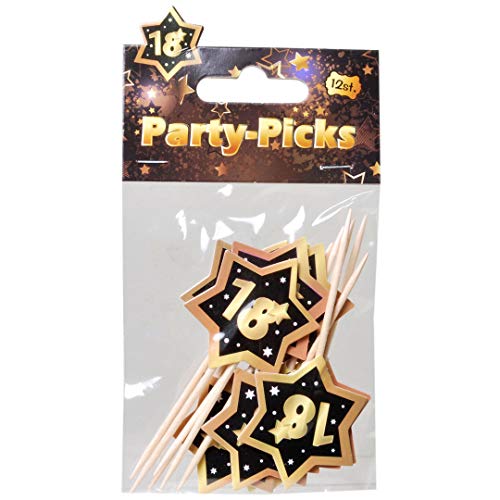 UDO Schmidt GmbH Party Picks Mini Stecker 18" Schwarz Gold Partydeko Geburtstags Deko Buffet Dekoration UDO Schmidt GmbH Party Picks Mini Stecker 18" Schwarz Gold Partydeko Geburtstags Deko Buffet Dekoration von VWPEYY