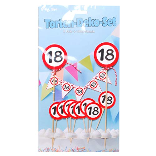 Udo Schmidt GmbH & Co Torten Deko Set 18" Party Picks Mini Schild Stecker Partydeko Geburtstags Deko Buffet Dekoration von Udo Schmidt GmbH & Co