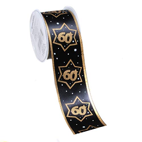 Udo Schmidt GmbH Geschenkband 60" Schwarz/Gold Satinband Schleifenband Geschenkband Dekoband Udo Schmidt GmbH Geschenkband 60" Schwarz/Gold Satinband Schleifenband Geschenkband Dekoband von Buosha