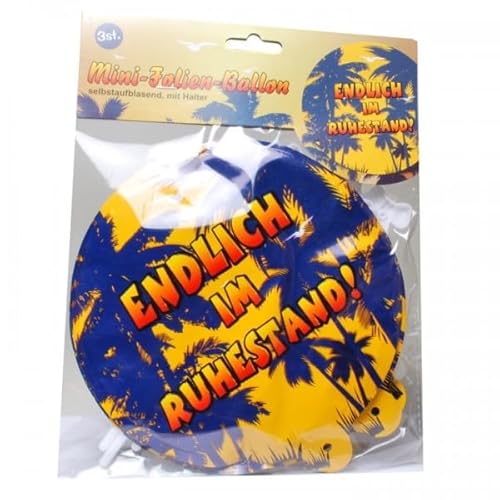 Deko Geschenk Ballon "Ruhestand", 3-tlg., selbstaufblasend von Udo Schmidt