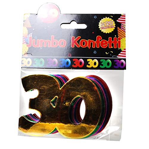 Jumbo Zahlen Konfetti "30" Geburtstag Dekoration Party Tischdeko bunt von Udo Schmidt