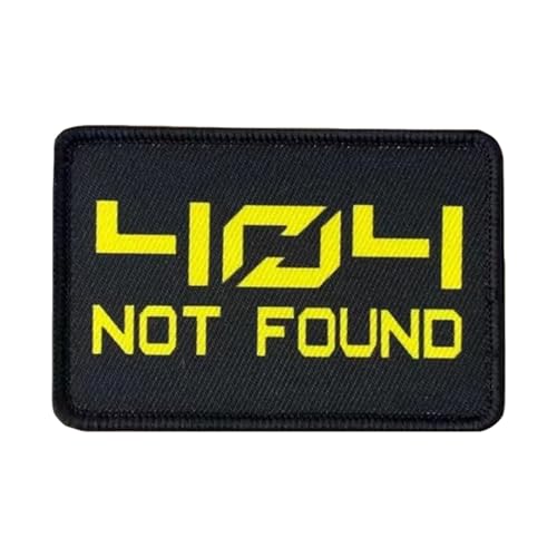 404 NOT FOUND Printed Patch Lustiger Aufnäher zum Aufnähen Klett Patch für Hüte, Rucksäcke, Jeans, Jacken 404 NOT FOUND Printed Patch Lustiger Aufnäher zum Aufnähen Klett Patch für Hüte, Rucksäcke, Jeans, Jacken von Ueiwffzo