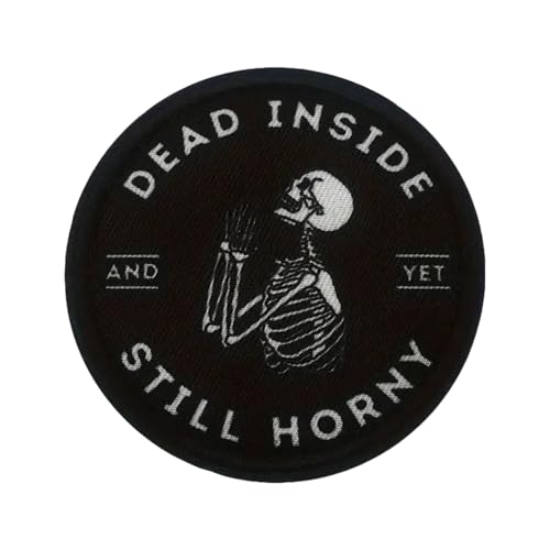 DEAD INSIDE STILL HORNY Klett Patches Taktisches Moral-Emblem Aufnäher für Hüte, Rucksäcke, Jeans, Jacken DEAD INSIDE STILL HORNY Klett Patches Taktisches Moral-Emblem Aufnäher für Hüte, Rucksäcke, Jeans, Jacken von Ueiwffzo