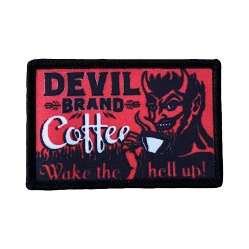 DEVIL BRAND COFFEE Militär Patch Stickerei Klett Patch Hook and Loop für DIY Kleidung Rucksack Gear Hat Backpack Jackets DEVIL BRAND COFFEE Militär Patch Stickerei Klett Patch Hook and Loop für DIY Kleidung Rucksack Gear Hat Backpack Jackets von Ueiwffzo