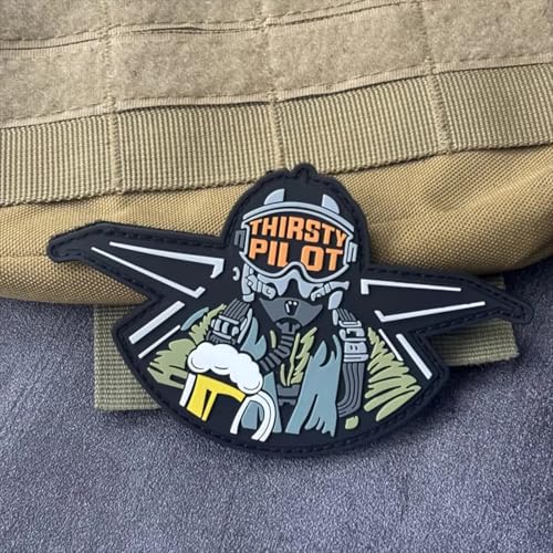 "Durstiger Pilot Luftwaffe"Patches Klett Militär PVC Aufnäher DIY Deko Klettpatches für Rucksack Bundeswehr Jacke "Durstiger Pilot Luftwaffe"Patches Klett Militär PVC Aufnäher DIY Deko Klettpatches für Rucksack Bundeswehr Jacke von Ueiwffzo
