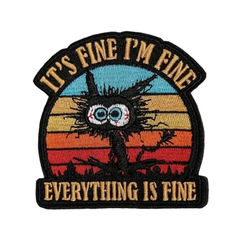 EVERYTHING IS FINE Fun Patch Klett Patches Taktisches Moral-Emblem Aufnäher für Rucksäcke, Jacken, Jeans,Backpack, Jackets EVERYTHING IS FINE Fun Patch Klett Patches Taktisches Moral-Emblem Aufnäher für Rucksäcke, Jacken, Jeans,Backpack, Jackets von Ueiwffzo
