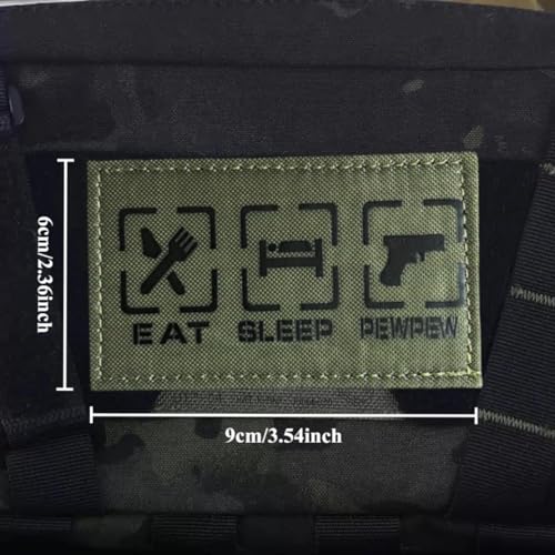 "Essen, Schlafen, PewPew" Patches Klett Militär Aufnäher DIY Deko Klettpatches Für Rucksack Bundeswehr Jacke "Essen, Schlafen, PewPew" Patches Klett Militär Aufnäher DIY Deko Klettpatches Für Rucksack Bundeswehr Jacke von Ueiwffzo