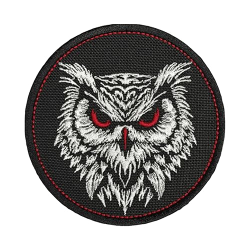 Eule Printed Patch Klett Patch Stickerei Aufnäher Patches Hook&Loop Militär Patch für Rucksäcke, Jacken, Jeans,Backpack, Jackets von Ueiwffzo