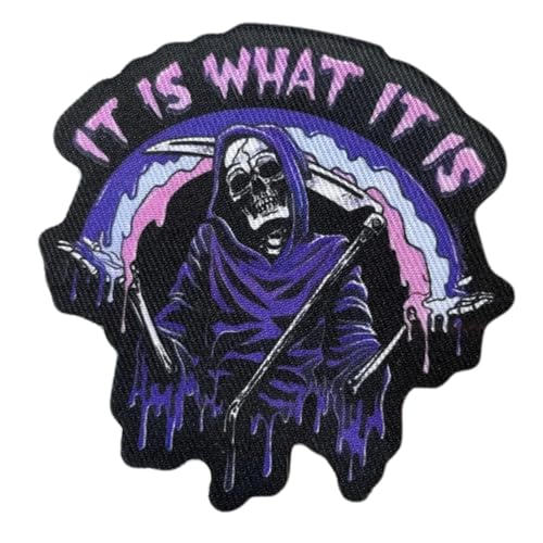 Gruseliger Halloween patches klett – t Is What It Is Totenkopf-Meme Moral-Abzeichen, militärischer taktischer Moral mit Klettverschluss, Aufnäher für Rucksäcke, Militäruniformen, Jeans, Jacken, Westen Gruseliger Halloween patches klett – t Is What It Is Totenkopf-Meme Moral-Abzeichen, militärischer taktischer Moral mit Klettverschluss, Aufnäher für Rucksäcke, Militäruniformen, Jeans, Jacken, Westen von Ueiwffzo