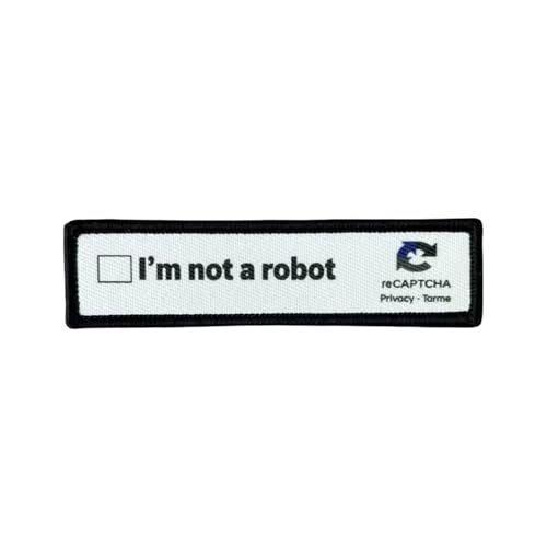 "I'm not a robbot "Klett Patches Militär Patch Stickerei Aufnäher Patches für Rucksäcke, Jacken, Jeans,Backpack, Jackets von Ueiwffzo