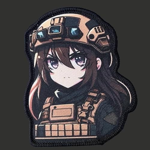 Klett Patch 'Anime-Mädchen', Witziger Klettaufnäher Für Taktische Ausrüstung, DIY Kleidung, Rucksack & Uniformen, Morale Patch Mit Haken- Und Schlaufenband Klett Patch 'Anime-Mädchen', Witziger Klettaufnäher Für Taktische Ausrüstung, DIY Kleidung, Rucksack & Uniformen, Morale Patch Mit Haken- Und Schlaufenband von Ueiwffzo