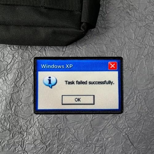 Klett Patch "Aufgabe Erfolgreich Fehlgeschlagen" Patch Klett für Rucksäcke Militär Patches Aufkleber Abzeichen Klettbänder von Ueiwffzo