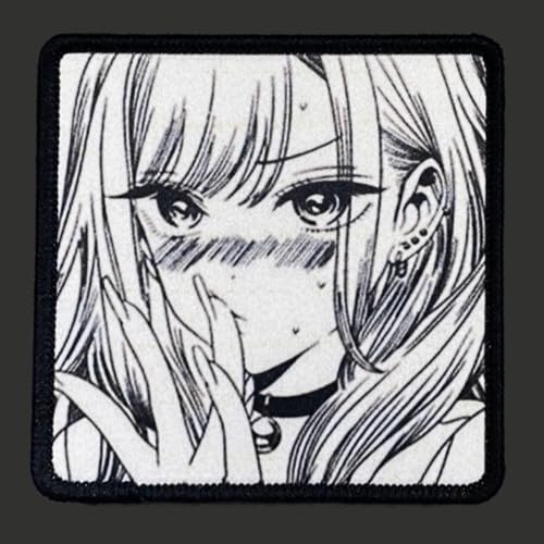 Klett Patch Militär, ‘Anime-Mädchen’Patches, Bestickte Aufnäher, Baseballkappe Jack Dekorativer Taktik Lustig Klettpatches von Ueiwffzo