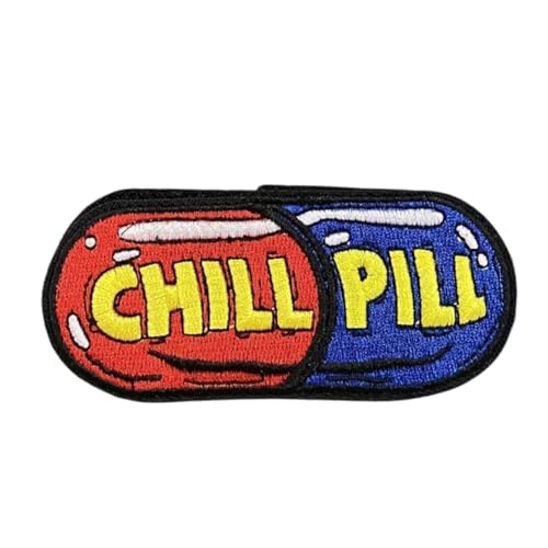 Klett Patch Militär, ‘CHILL PILL’Patches, Bestickte Aufnäher, Baseballkappe Jack Dekorativer Taktik Lustig Klettpatches Klett Patch Militär, ‘CHILL PILL’Patches, Bestickte Aufnäher, Baseballkappe Jack Dekorativer Taktik Lustig Klettpatches von Ueiwffzo