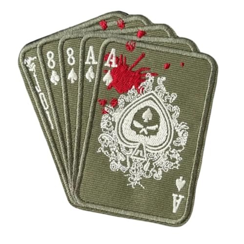 Klett Patch Militär, ‘Grüne Totenkopfkarte’Patches, Bestickte Aufnäher, Baseballkappe Jack Dekorativer Taktik Lustig Klettpatches Klett Patch Militär, ‘Grüne Totenkopfkarte’Patches, Bestickte Aufnäher, Baseballkappe Jack Dekorativer Taktik Lustig Klettpatches von Ueiwffzo