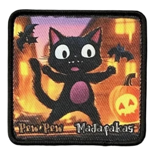 Klett Patch Militär, ‘Halloween Feuerschein Katze’Patches, Bestickte Aufnäher, Baseballkappe Jack Dekorativer Taktik Lustig Klettpatches Klett Patch Militär, ‘Halloween Feuerschein Katze’Patches, Bestickte Aufnäher, Baseballkappe Jack Dekorativer Taktik Lustig Klettpatches von Ueiwffzo