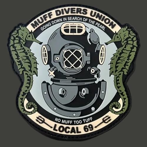 Klett Patch Militär, ‘Taucherverband’Patches, PVC Aufnäher, Baseballkappe Jack Dekorativer Taktik Lustig Klettpatches von Ueiwffzo