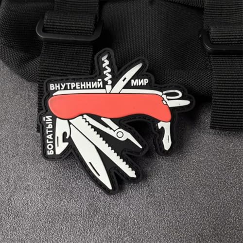 Klett Patch "Multifunktionsmesser" Patches Klett Militär PVC Aufnäher DIY Deko Klettpatches Für Rucksack Bundeswehr Jacke Klett Patch "Multifunktionsmesser" Patches Klett Militär PVC Aufnäher DIY Deko Klettpatches Für Rucksack Bundeswehr Jacke von Ueiwffzo