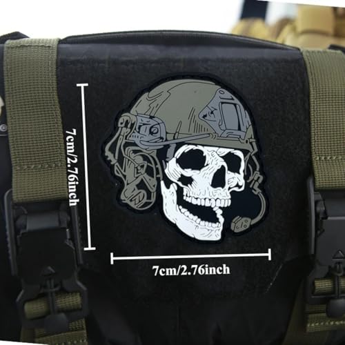 Klett Patch "Schädel" Patches Klett Militär PVC Aufnäher DIY Deko Klettpatches Für Rucksack Bundeswehr Jacke Klett Patch "Schädel" Patches Klett Militär PVC Aufnäher DIY Deko Klettpatches Für Rucksack Bundeswehr Jacke von Ueiwffzo