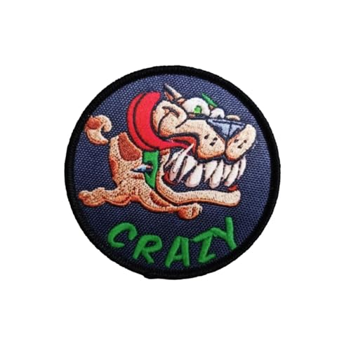Klett Patches, 'CRAZY' Taktische Militär Abzeichen, Lustiger Stickerei Aufnäher, Moral-Patch für Taktische Kleidung Rucksack Baseballkappe Uniform Klett Patches, 'CRAZY' Taktische Militär Abzeichen, Lustiger Stickerei Aufnäher, Moral-Patch für Taktische Kleidung Rucksack Baseballkappe Uniform von Ueiwffzo