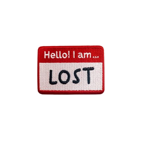 Klett Patches, 'Hello! I am ... LOST' Taktische Militär Abzeichen, Lustiger Stickerei Aufnäher, Moral-Patch für Taktische Kleidung Rucksack Baseballkappe Uniform von Ueiwffzo