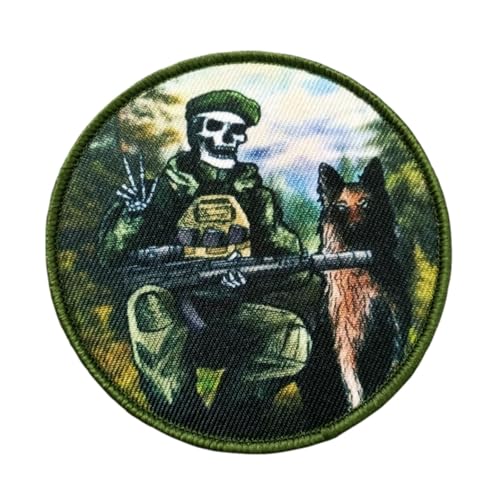 Klett Patches, Soldaten und Hunde Taktische Militär Abzeichen, Lustiger Stickerei Aufnäher, Moral-Patch für Taktische Kleidung Rucksack Baseballkappe Uniform von Ueiwffzo