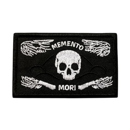 Klett Patches, 'Weißer Schädel' Taktische Militär Abzeichen, Lustiger Stickerei Aufnäher, Moral-Patch für Taktische Kleidung Rucksack Baseballkappe Uniform von Ueiwffzo