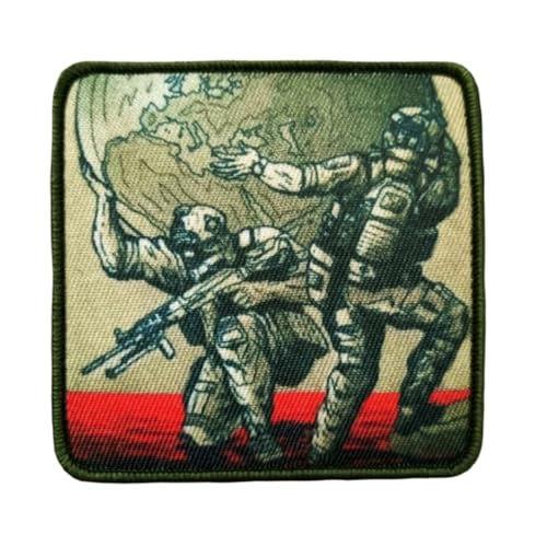 Klett Patches, Zwei Soldaten Taktische Militär Abzeichen, Lustiger Stickerei Aufnäher, Moral-Patch für Taktische Kleidung Rucksack Baseballkappe Uniform Klett Patches, Zwei Soldaten Taktische Militär Abzeichen, Lustiger Stickerei Aufnäher, Moral-Patch für Taktische Kleidung Rucksack Baseballkappe Uniform von Ueiwffzo