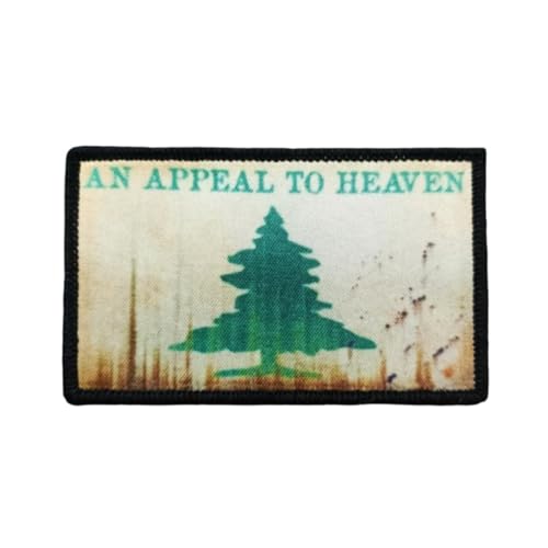 Klett Patches lustiger, 'AN APPEAL TO HEAVEN' Aufnäher mit Stickerei, Taktisch Militär Patch, Aufnäher für Taktische Kleidung Rucksack Baseballkappe Uniform Klett Patches lustiger, 'AN APPEAL TO HEAVEN' Aufnäher mit Stickerei, Taktisch Militär Patch, Aufnäher für Taktische Kleidung Rucksack Baseballkappe Uniform von Ueiwffzo
